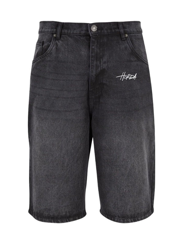 Denim Shorts Over Black Washed - Horda Brand