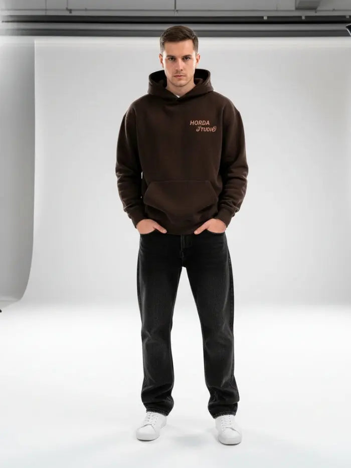 Felpa Boxy Fit 380g in Cotone Premium – HORDA Streetwear Made in Italy - No Violence Horda Brand Streetwear