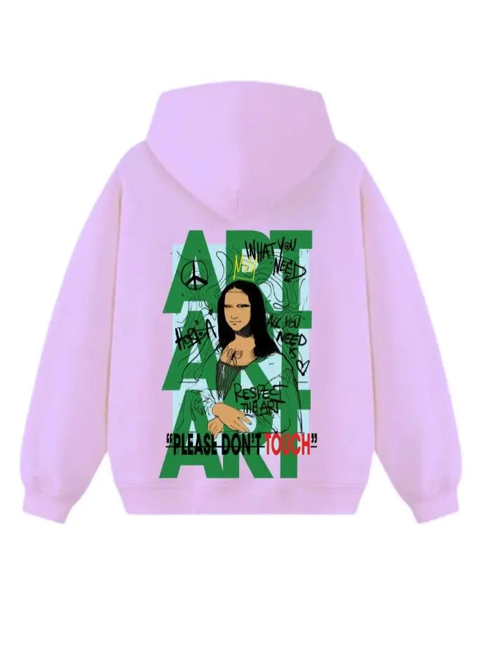 Felpa con cappuccio rosa 100% cotone gioconda Oversize Fit 460 grammi - Horda Brand Streetwear