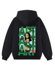 Felpa con cappuccio 100% cotone Nero Gioconda Oversize Fit 460 grammi - Horda Brand Streetwear