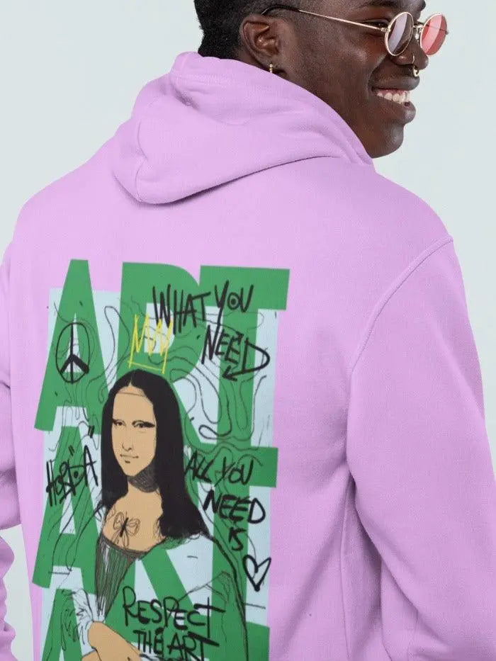 Felpa con cappuccio rosa 100% cotone gioconda Oversize Fit 460 grammi - Horda Brand Streetwear
