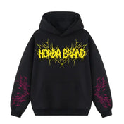 Felpa Boxy Fit con Cappuccio 100% cotone Premium "Lightning" Boxy Fit Horda Brand Streetwear