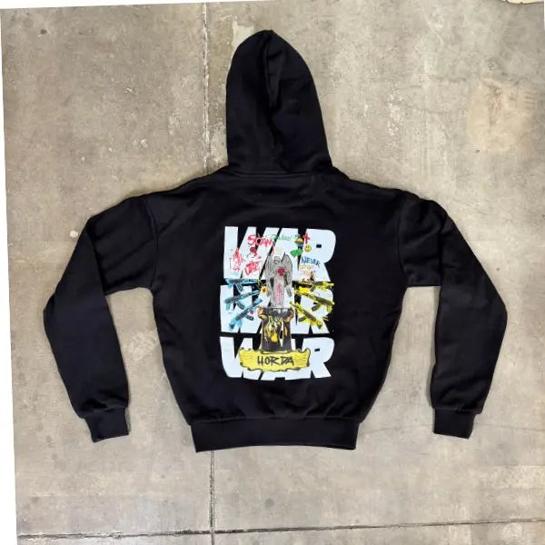 Felpa Boxy Fit con cappuccio 100% Cotone War 460 grammi Horda Brand Streetwear