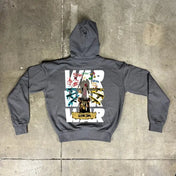 Felpa Boxy Fit con cappuccio 100% Cotone War 460 grammi Horda Brand Streetwear