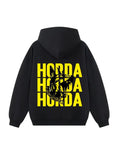 Felpa Boxy Fit con cappuccio 100% Cotone "Dobermann Yellow" Boxy Fit Horda Brand Streetwear
