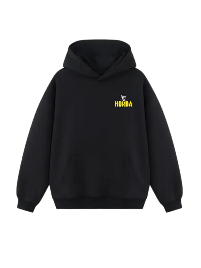 Felpa Boxy Fit con cappuccio 100% Cotone "Dobermann Yellow" Boxy Fit Horda Brand Streetwear