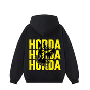 Felpa Boxy Fit con cappuccio 100% Cotone "Dobermann Yellow" Boxy Fit Horda Brand Streetwear