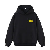 Felpa Boxy Fit con cappuccio 100% Cotone "Dobermann Yellow" Boxy Fit Horda Brand Streetwear