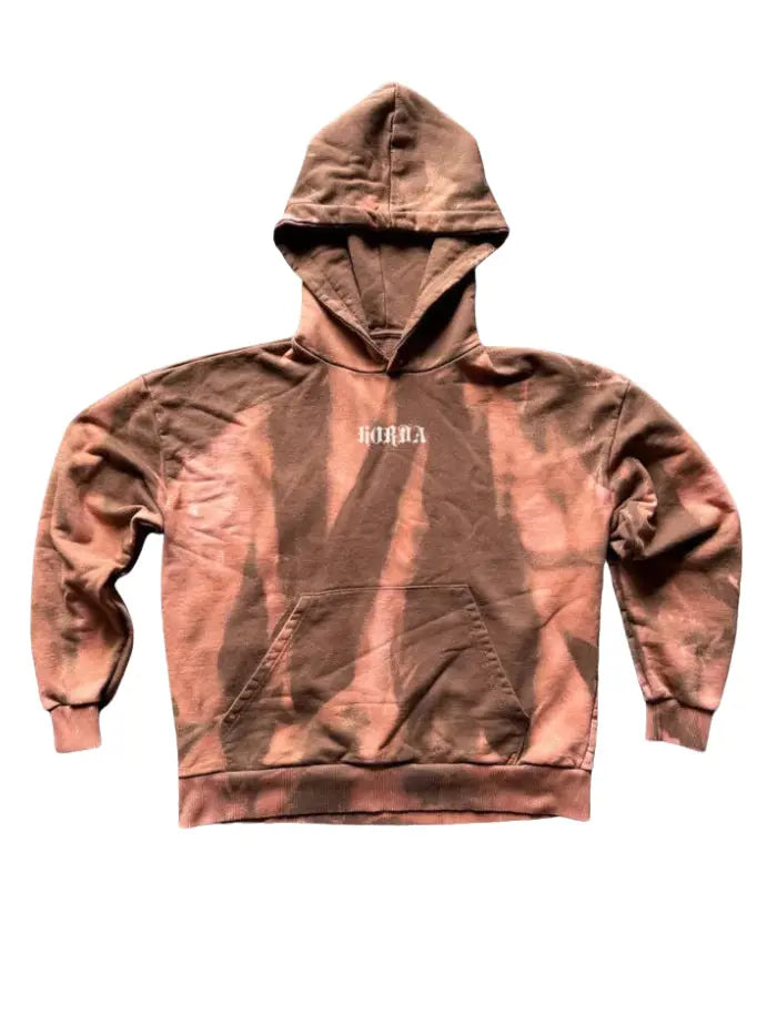 Felpa Boxy Fit con cappuccio Pink Beach Basic 100% Cotone Horda Brand