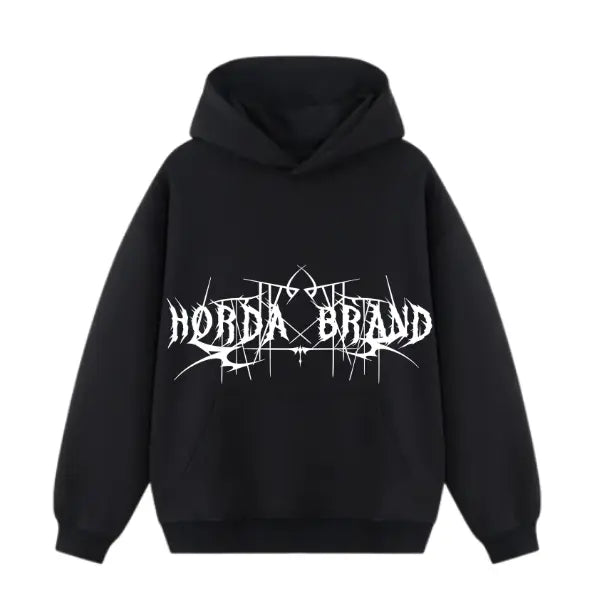 Felpa Boxy fit con cappuccio 100% cotone Horda "Lightning" White Horda Brand Streetwear