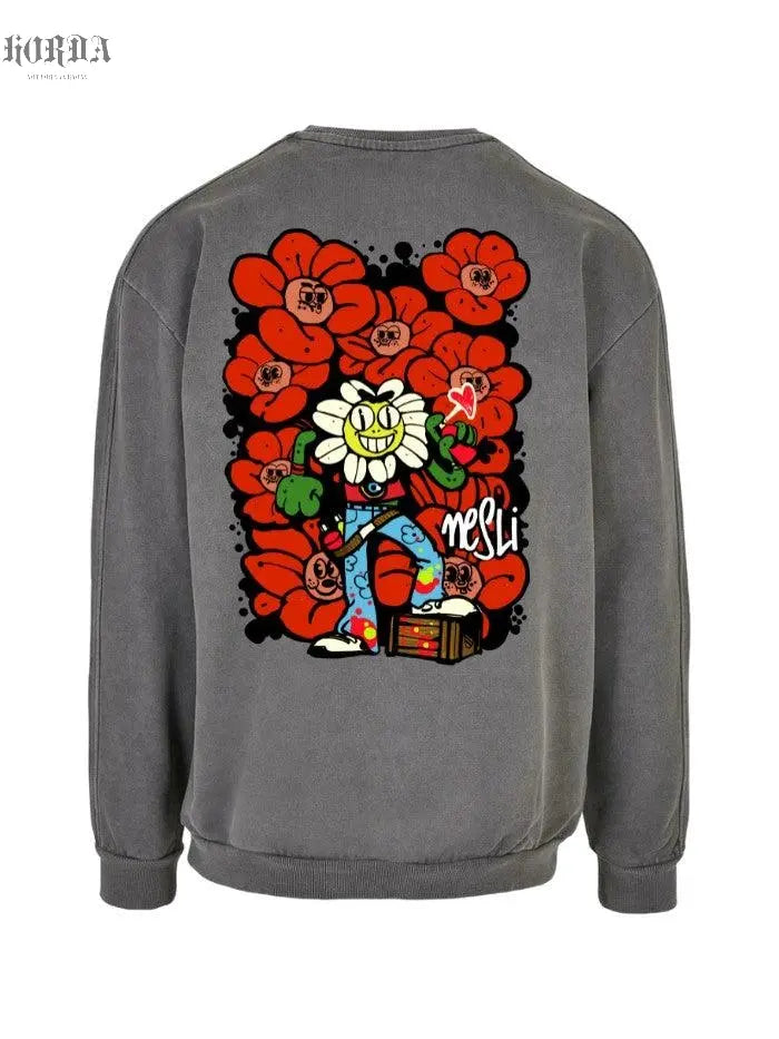 Felpa Girocollo 100% Cotone Organico Horda Brand x Nesli - Horda Brand Streetwear