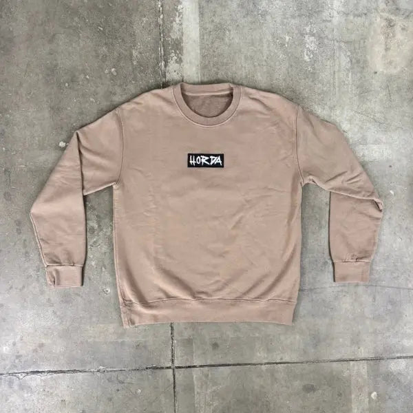 Felpa Girocollo 100% cotone Beige Horda Brand Streetwear