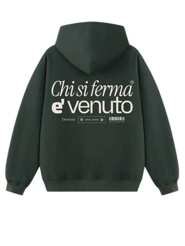 Felpa HORDA The Motion Hoodie Boxy Fit 380g - Heavyweight Streetwear Uomo Donna Horda Brand Streetwear