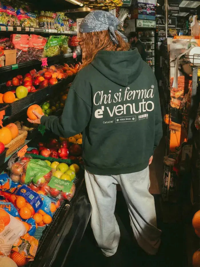 Felpa HORDA The Motion Hoodie Boxy Fit 380g - Heavyweight Streetwear Uomo Donna Horda Brand Streetwear