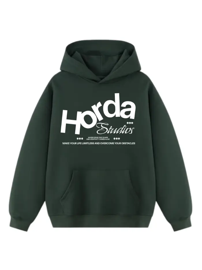 Felpa Oversize Boxy Fit HORDA Studios - 380 GSM Heavyweight - 100% Made in Italy Horda Brand Streetwear