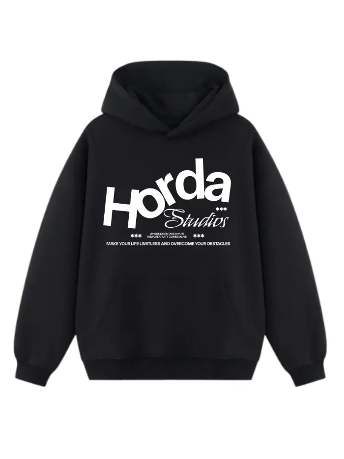 Felpa Oversize Boxy Fit HORDA Studios - 380 GSM Heavyweight - 100% Made in Italy Horda Brand Streetwear