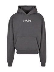 Felpa con cappuccio 100% cotone grigio asfalto Basic - Horda Brand Streetwear