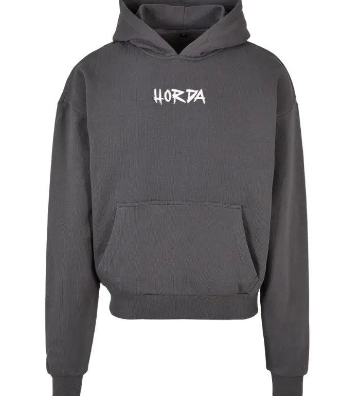 Felpa con cappuccio 100% cotone grigio asfalto Basic - Horda Brand Streetwear