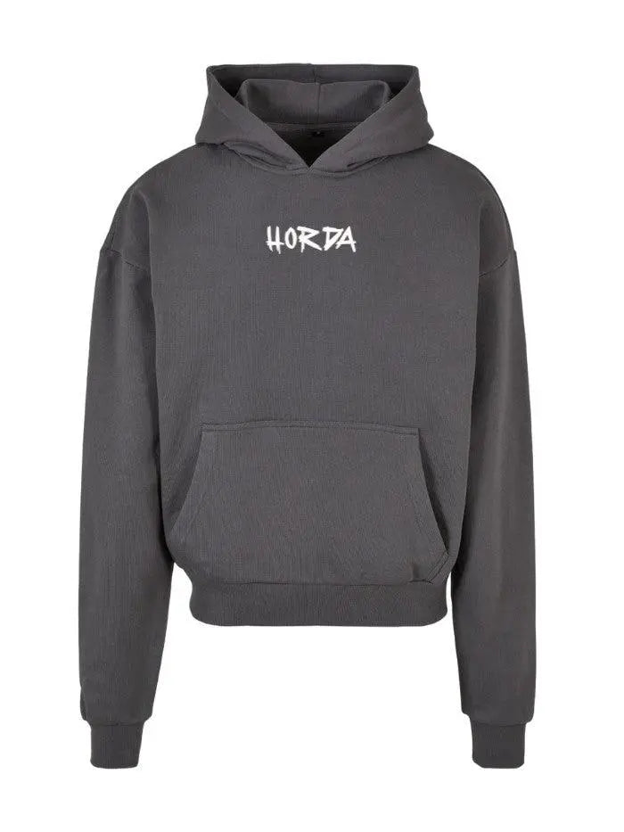 Felpa con cappuccio 100% cotone grigio asfalto Basic - Horda Brand Streetwear