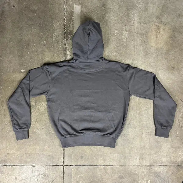 Felpa Oversize con cappuccio 100% cotone grigio asfalto Basic Horda Brand Streetwear