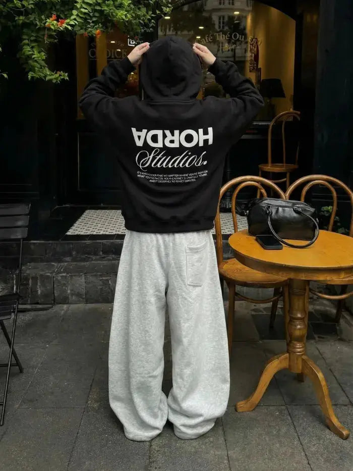 Felpa REVERSE 380g Boxy Fit – Felpa Pesante Oversize Streetwear Horda Brand Streetwear