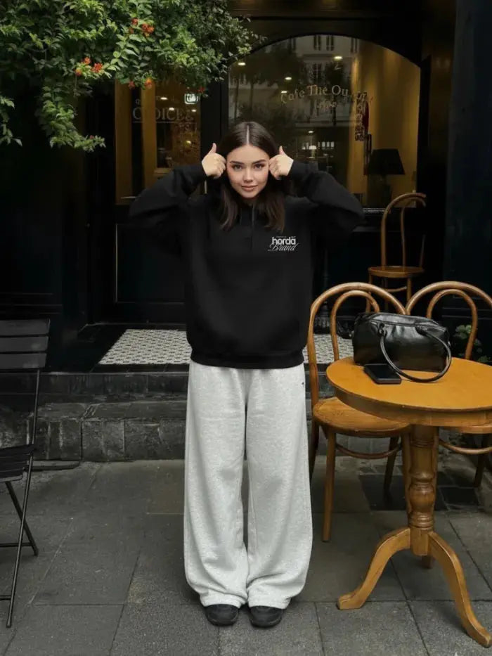 Felpa REVERSE 380g Boxy Fit – Felpa Pesante Oversize Streetwear Horda Brand Streetwear