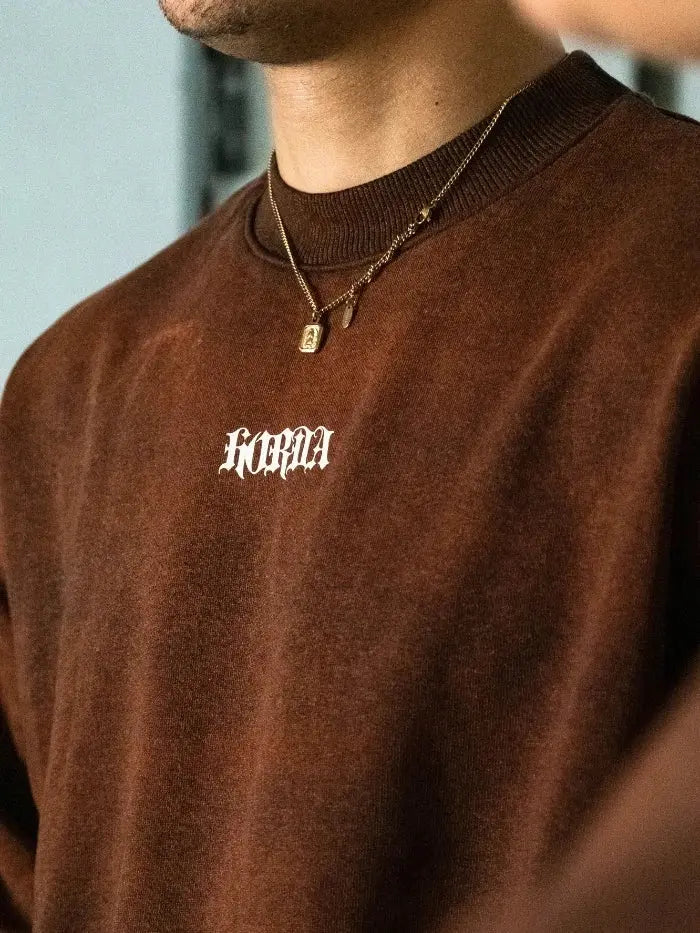 Felpa Three-quarter Sleeve Boxy Fit 100% Cotone Horda Brand