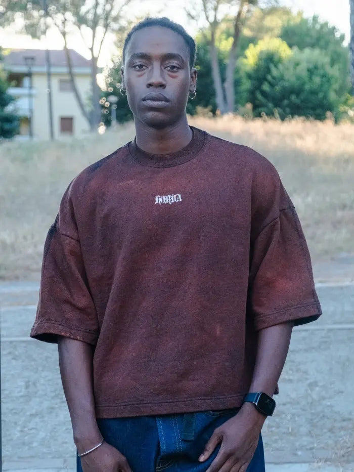 Felpa Three-quarter Sleeve Boxy Fit 100% Cotone Horda Brand