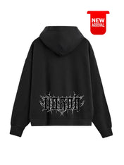 Felpa Zip 100% Cotone Metal Gotic Horda Brand Streetwear