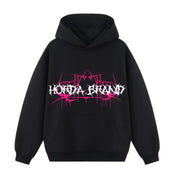 Felpa boxy fit con cappuccio 100% cotone Boxy Fit Lightning Horda Brand Streetwear