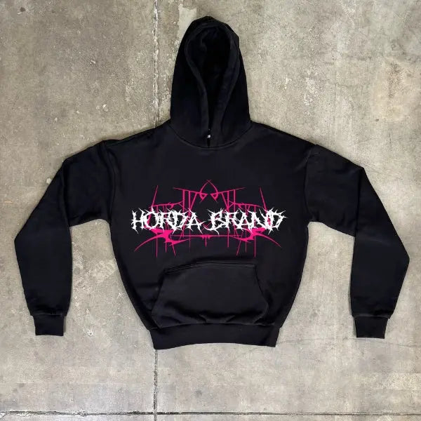 Felpa boxy fit con cappuccio 100% cotone Boxy Fit Lightning Horda Brand Streetwear