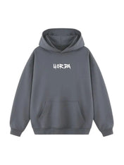 Felpa con cappuccio 100% cotone grigio Voodoo Oversize Fit 460 grammi - Horda Brand Streetwear