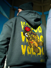 Felpa con cappuccio 100% cotone grigio Voodoo Oversize Fit 460 grammi - Horda Brand Streetwear