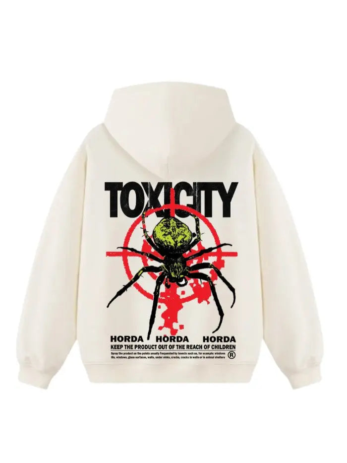 Felpa con Cappuccio Boxy Fit 100% cotone Toxicity Horda Brand Streetwear