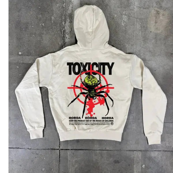 Felpa con Cappuccio Boxy Fit 100% cotone Toxicity Horda Brand Streetwear