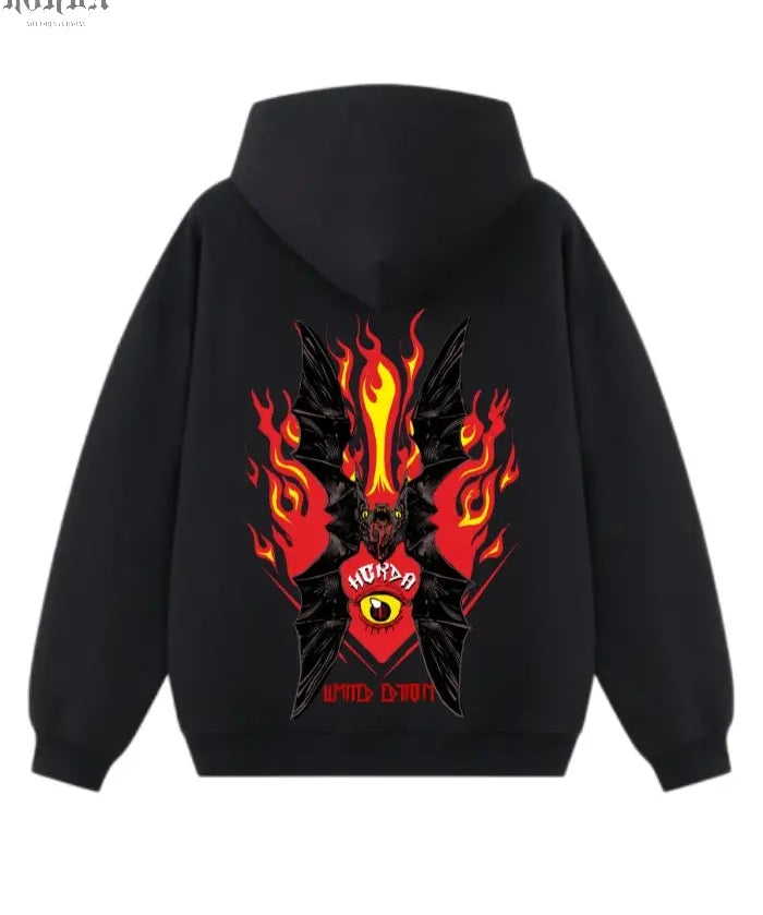 Felpa con Cappuccio nero 100% Cotone Limited Edition Anniversary Horda Brand Streetwear