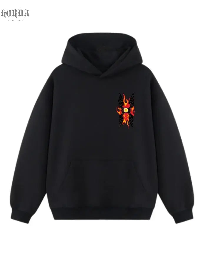 Felpa con Cappuccio nero 100% Cotone Limited Edition Anniversary Horda Brand Streetwear