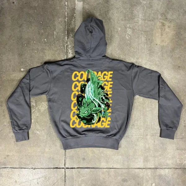 Felpa con cappuccio 100% cotone Carpa Koi Oversize Fit Horda Brand Streetwear