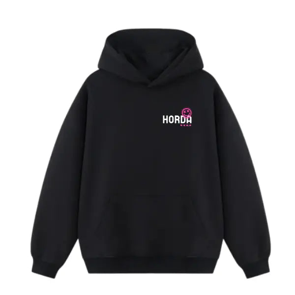 Felpa con cappuccio 100% cotone "Hate all" Boxy Fit Horda Brand Streetwear