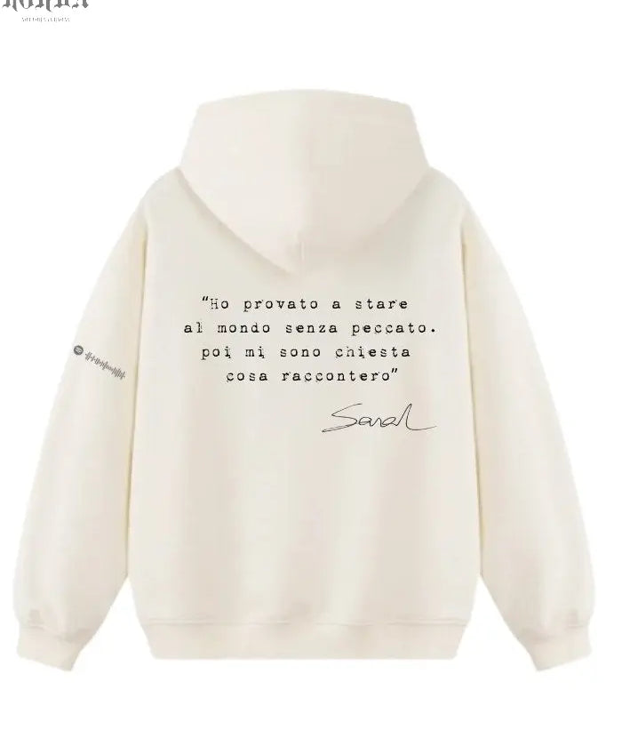 Felpa con cappuccio 100% cotone in collaborazione tra Horda e Sarah Toscano Horda Brand Streetwear