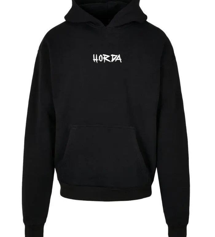 Felpa con cappuccio 100% cotone nero Basic - Horda Brand Streetwear