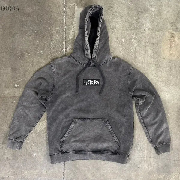 Felpa con cappuccio 100% cotone organico "Horda Tag" Horda Brand Streetwear