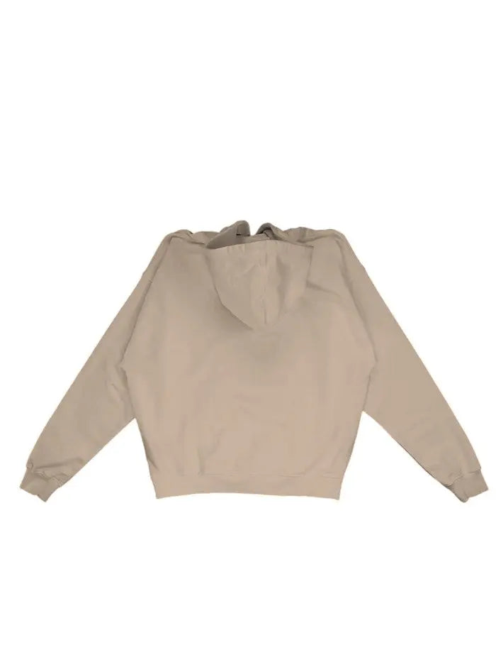 Felpa con cappuccio cotone organico Beige Horda Brand Streetwear
