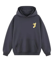 Felpa con cappuccio nera 100% cotone Boxy Fit Wild & Free Horda Brand Streetwear