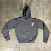 Felpa con cappuccio nera 100% cotone Boxy Fit Wild & Free Horda Brand Streetwear