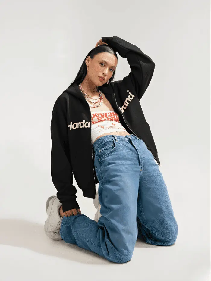 Felpa con zip 400g - Horda Brand Oversize Uomo/Donna Horda Brand Streetwear