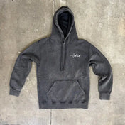 Felpa cotone organico con cappuccio 100% nero lavato Horda Brand Streetwear