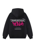 Felpa garzata con cappuccio 100% Cotone Boxy Fit Y2K Green Horda Brand Streetwear