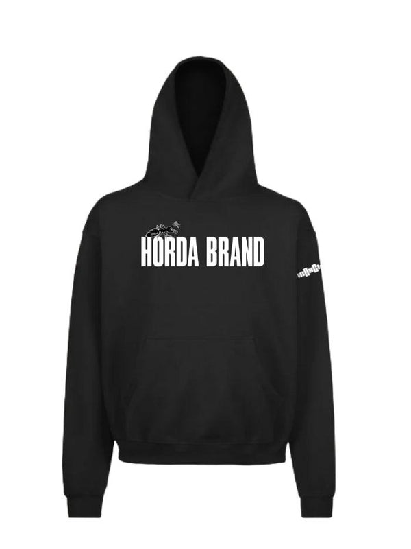 Felpa 100% Cotone Nera Horda Brand & Orangle Talk - Horda Brand Streetwear