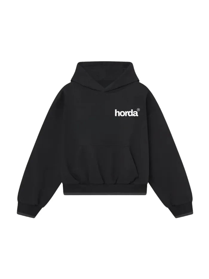 Felpa Boxy Fit Nera 330g Motion Made in Italy | Horda Brand Horda
